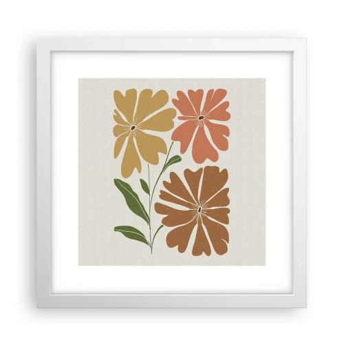 Plakat w białej ramie - Natura i geometria - 30x30 cm