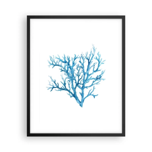 Plakat w czarnej ramie - Morski filigran - 40x50 cm