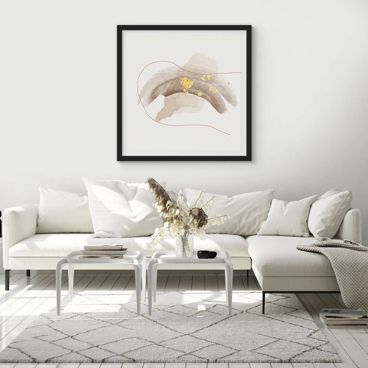 Plakat w czarnej ramie - Napotkane w przestrzeni - 40x40 cm