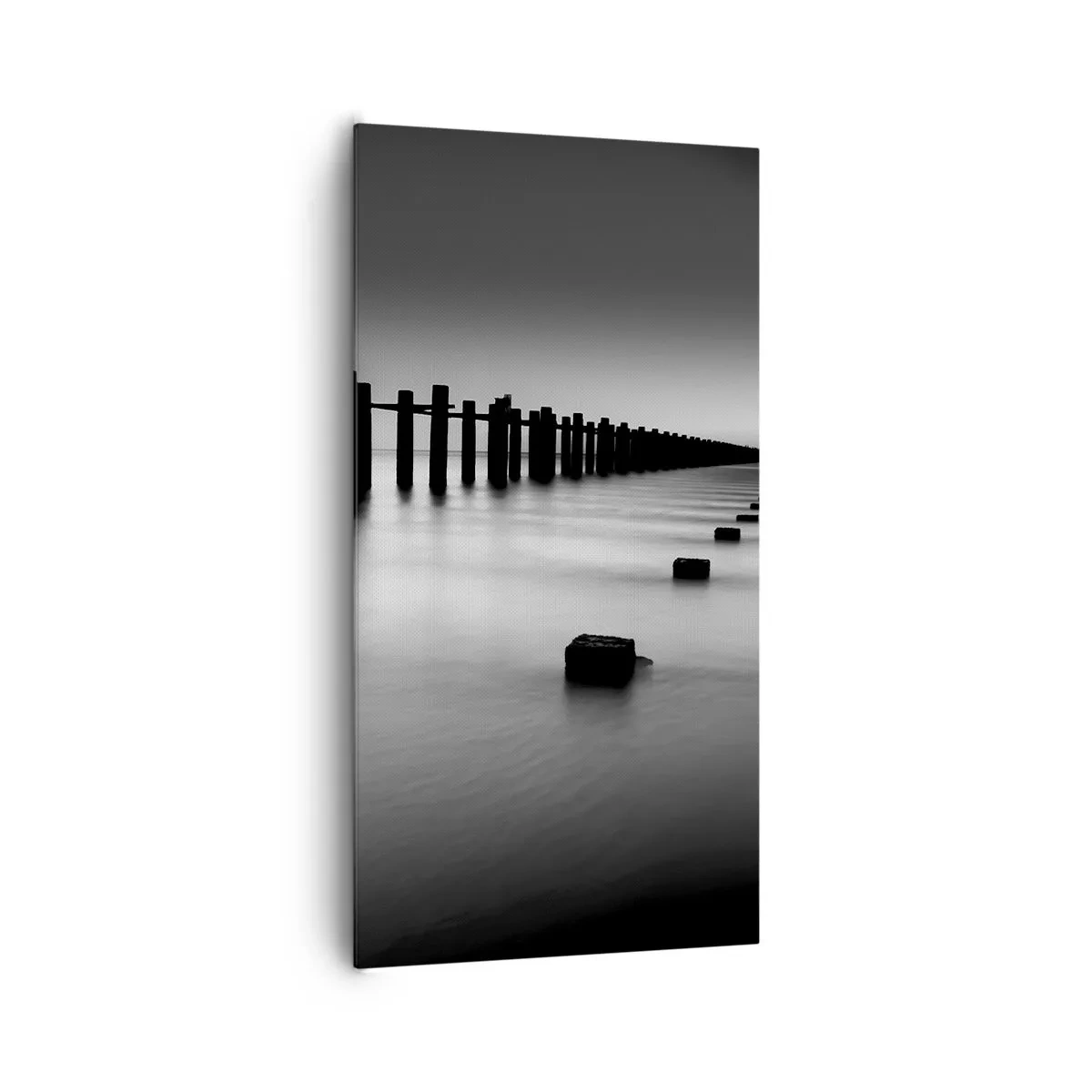 Obraz na płótnie - Szara dal we mgle - 65x120 cm