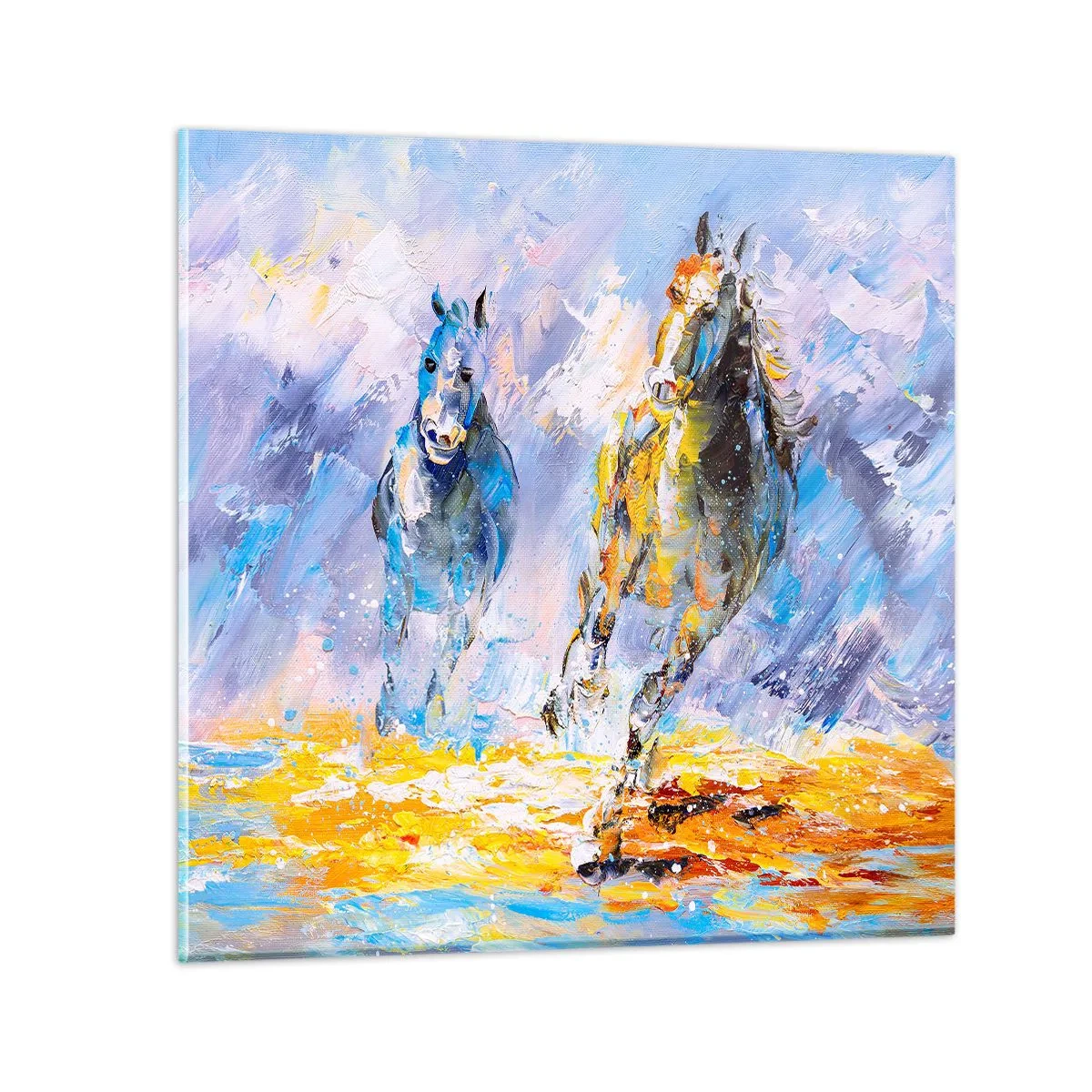 Obraz na szkle - Galopem przez blask - 40x40 cm