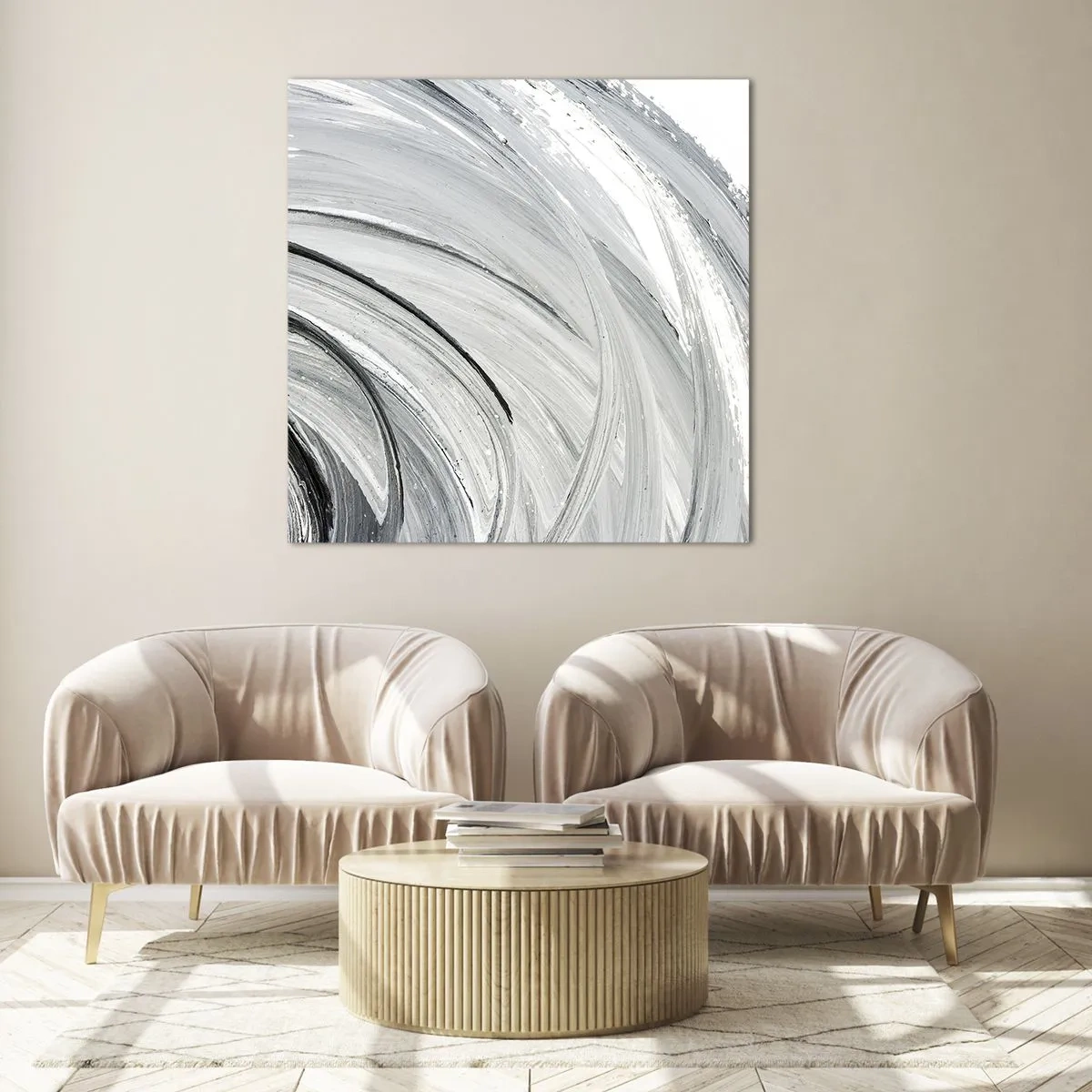 Obraz na szkle - Kompozycja orbitalna - 30x30 cm