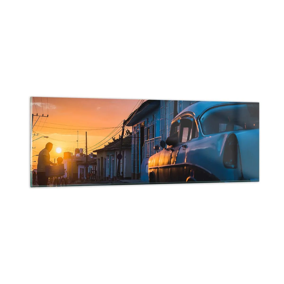 Obraz na szkle - Tutaj zwalnia czas - 90x30 cm