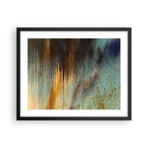 Plakat w czarnej ramie - Nieprzypadkowa barwna kompozycja - 50x40 cm