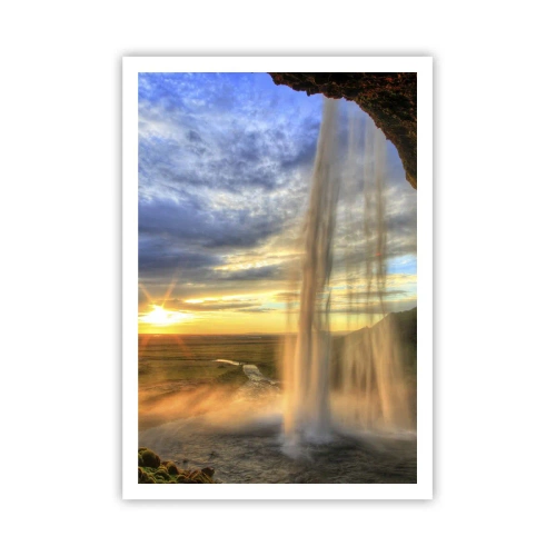 Plakat - Świat za zasłoną kropel - 70x100 cm