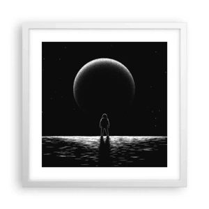 Plakat w białej ramie - Twarzą w twarz - 40x40 cm