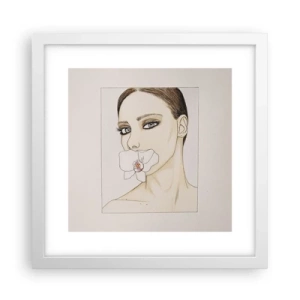 Plakat w białej ramie - Symbol elegancji i piękna - 30x30 cm