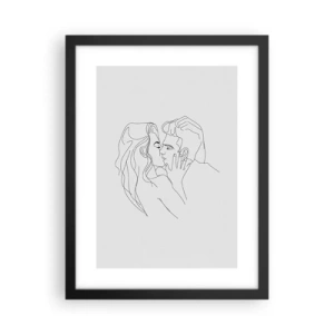 Plakat w czarnej ramie - Tą samą kreską - 30x40 cm