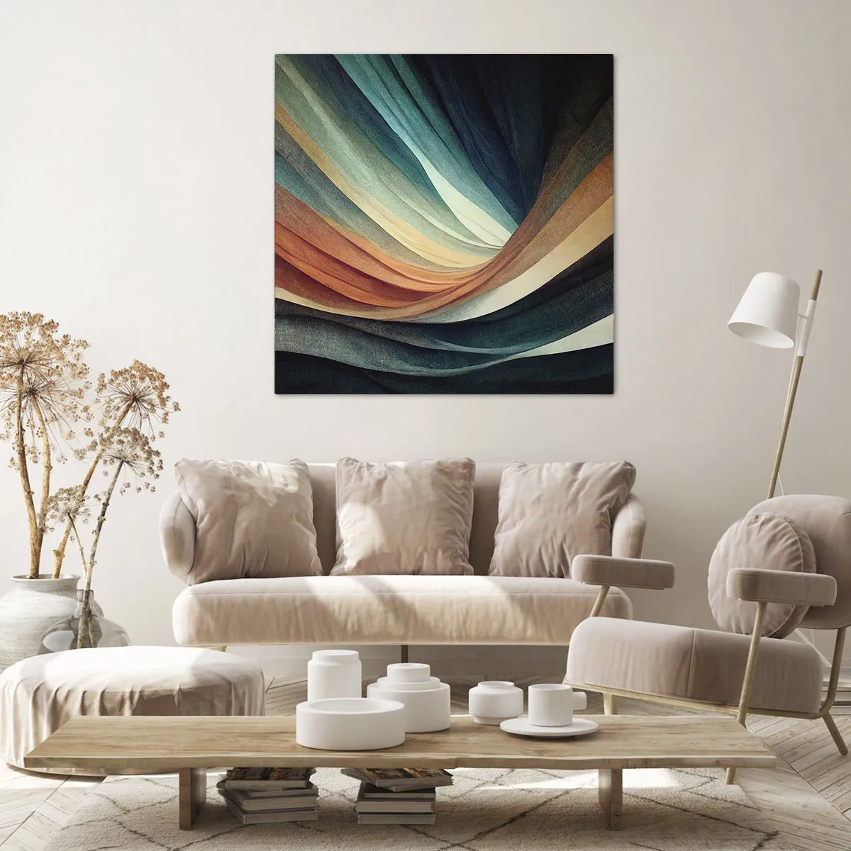 Obraz na płótnie - Utkane z barw - 60x60 cm