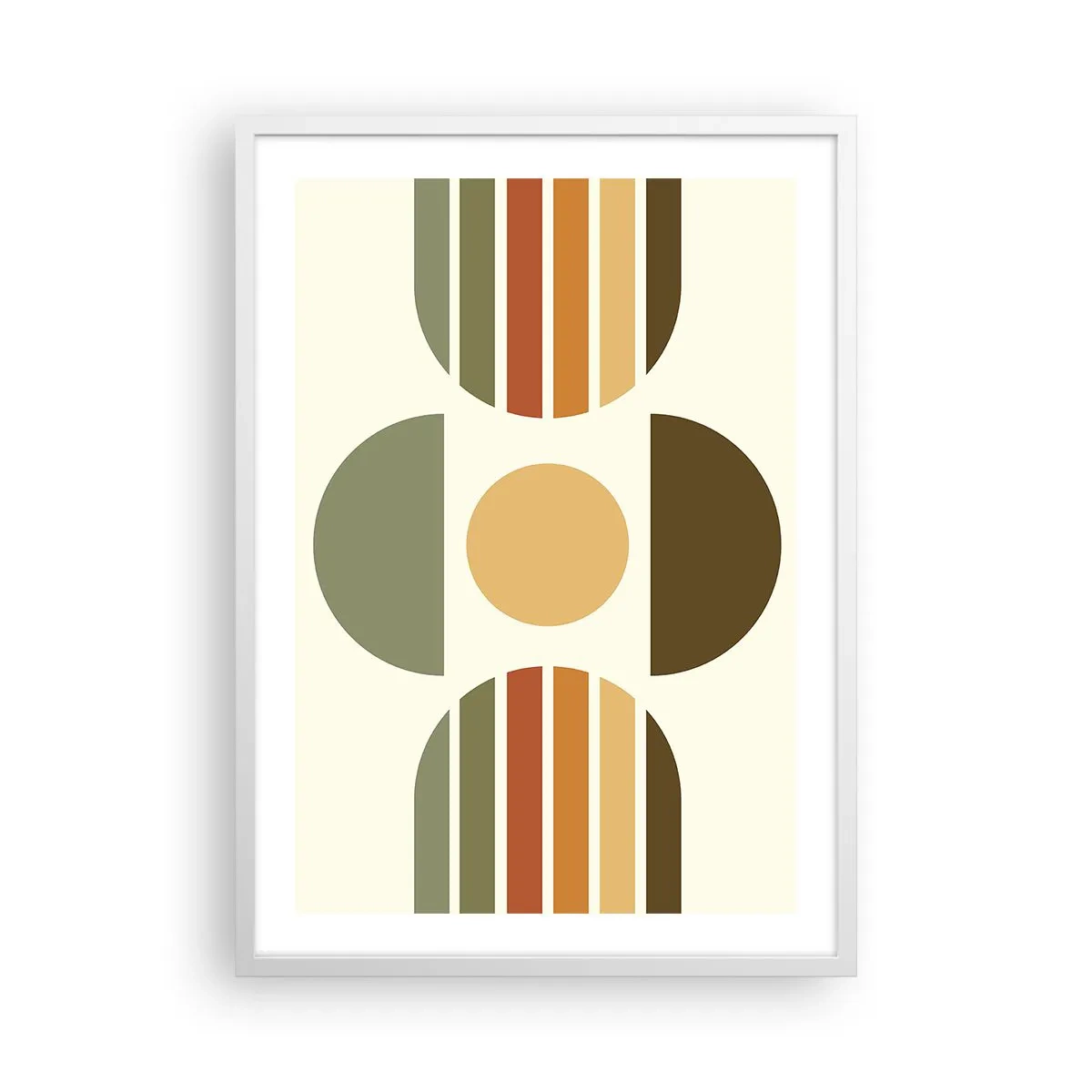 Plakat w białej ramie - W kolorach ziemi - 50x70 cm