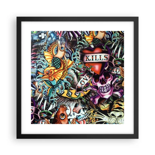 Plakat w czarnej ramie - Sen tatuażysty - 40x40 cm