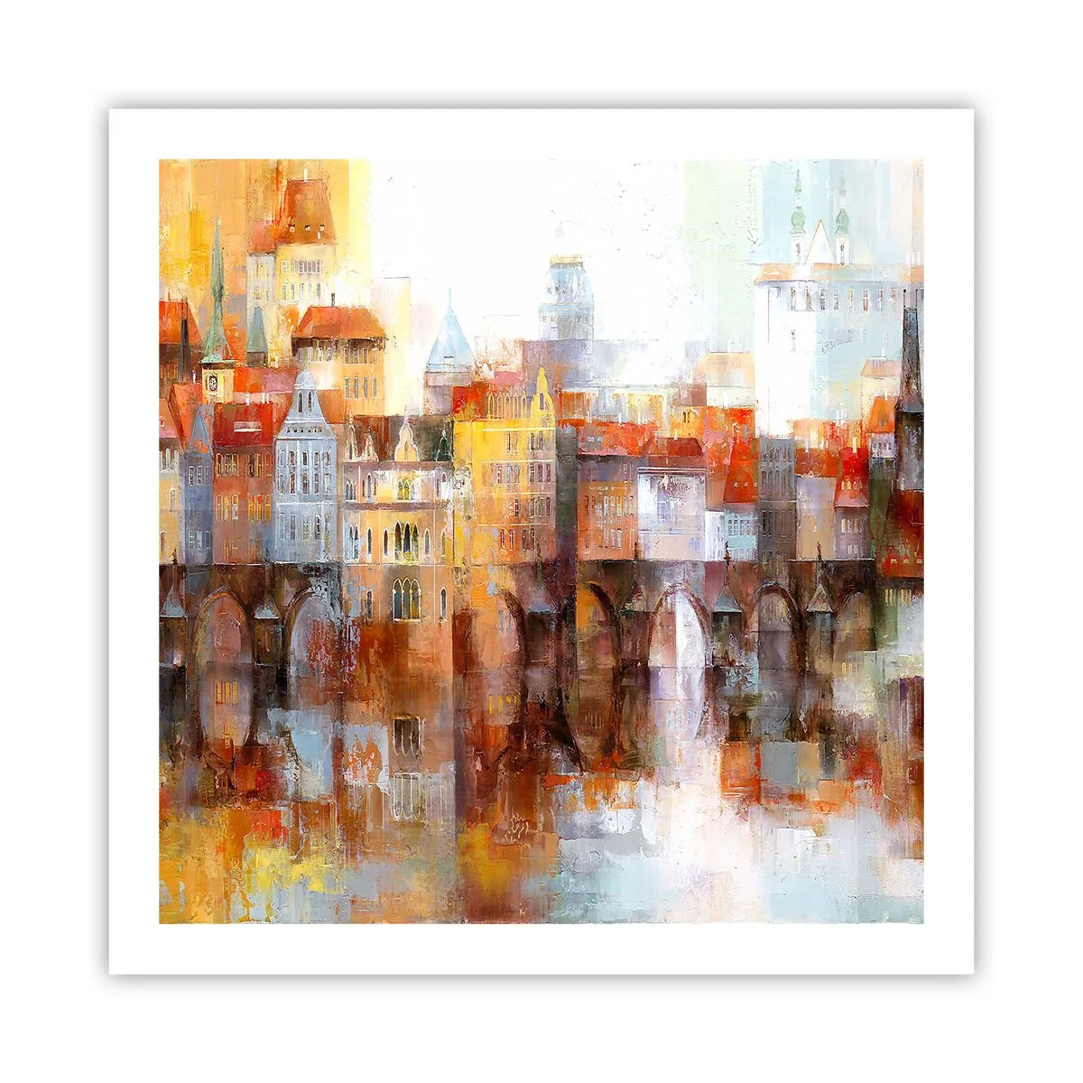 Plakat - Pod mostem też pięknie - 60x60 cm