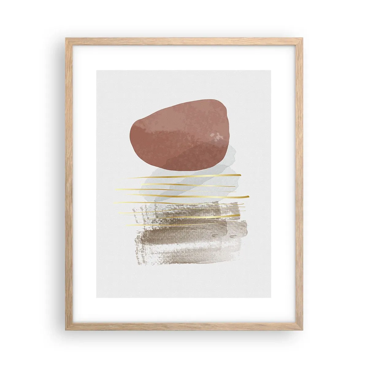Plakat w ramie jasny dąb - Abstrakcyjna kolumnada - 40x50 cm