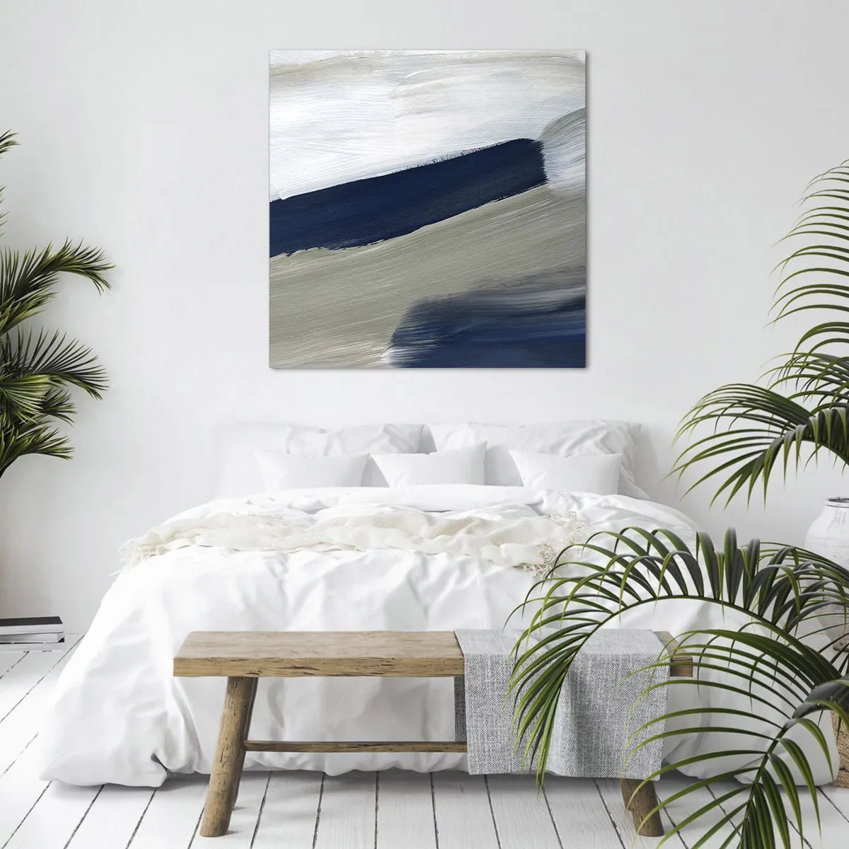 Obraz na płótnie - Spotkanie z bielą - 40x40 cm