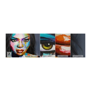 Fototapeta Próbka Premium Sand - Nie sposób oderwac oczu - Portret Kobiety, Twarz, Sztuka - 100x30 cm