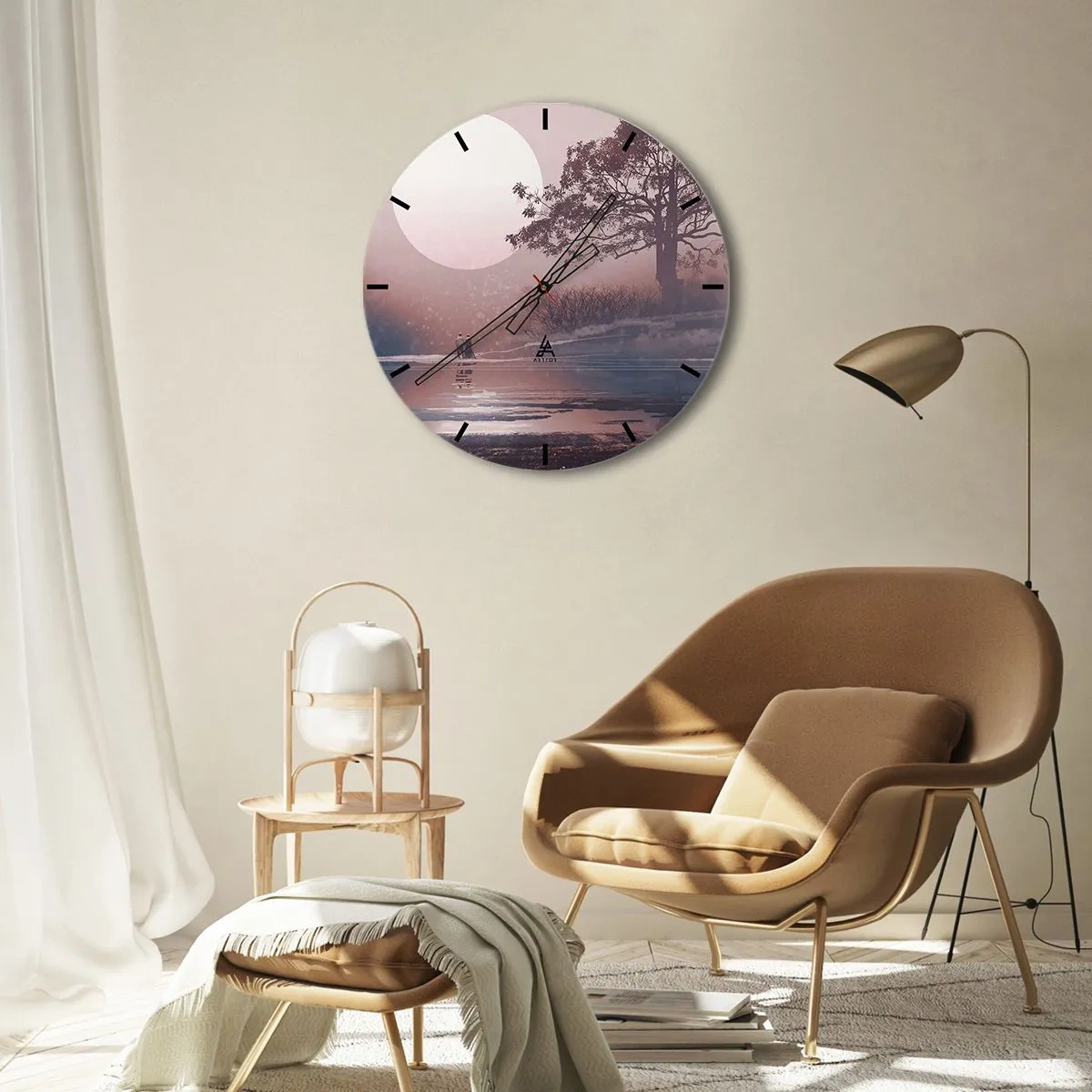 Zegar ścienny - Nocne dziwy - 40x40 cm