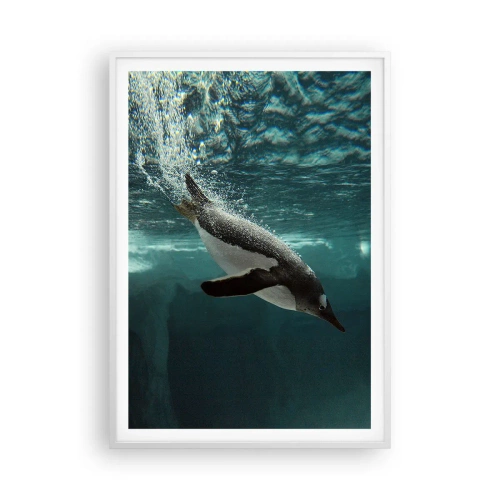 Plakat w białej ramie - Witaj w moim świecie - 70x100 cm