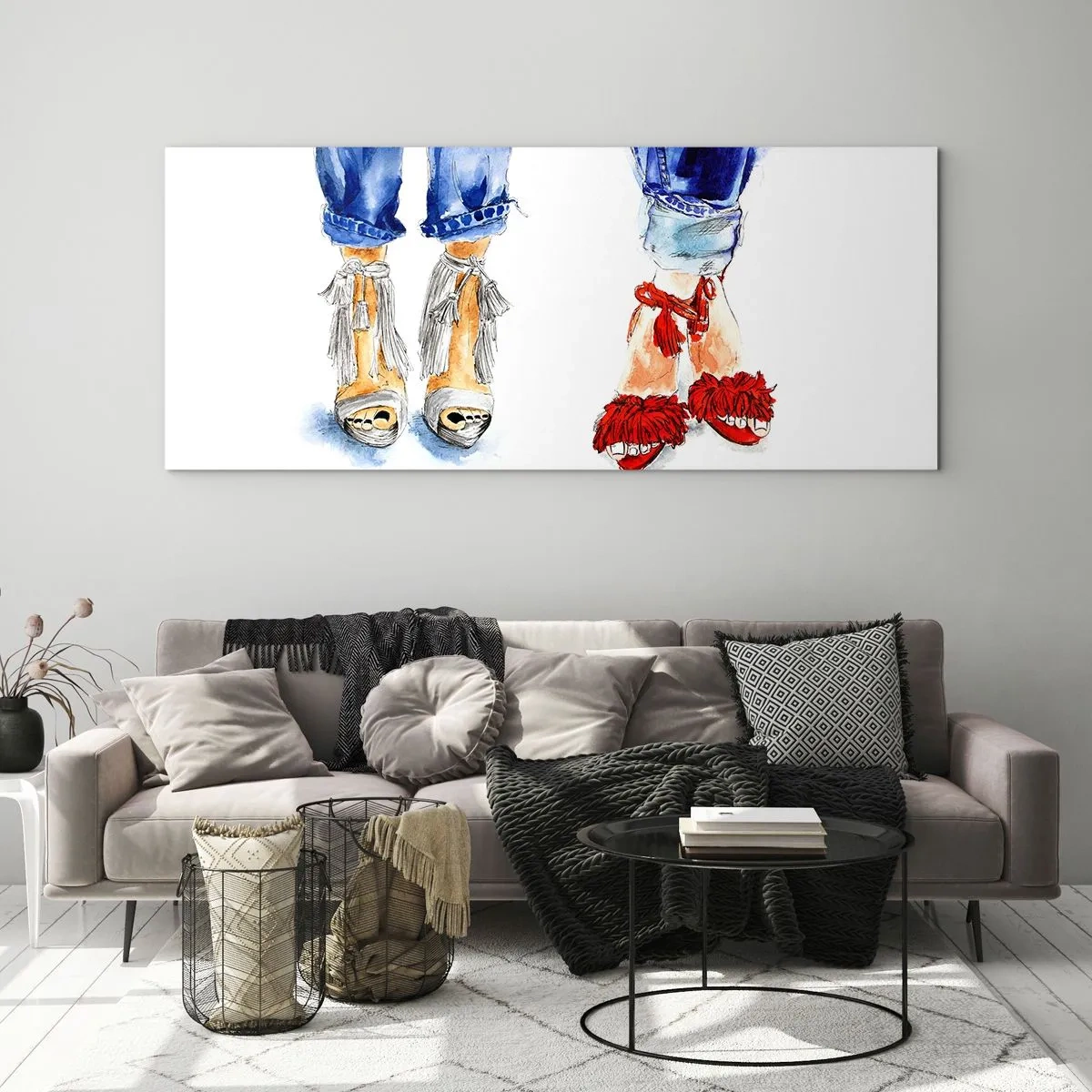 Obraz na szkle - Może pójdziemy na spacer? - 90x30 cm