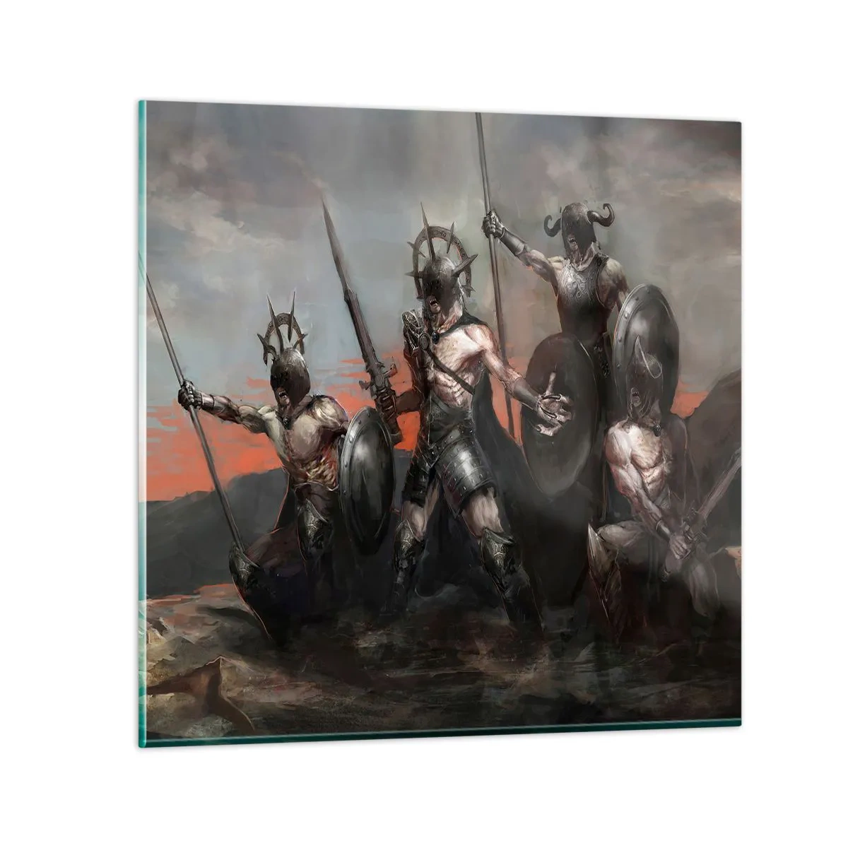 Obraz na szkle - Z tarczą lub na tarczy - 40x40 cm