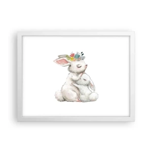 Plakat w białej ramie - Nie ma jak u mamy - 40x30 cm