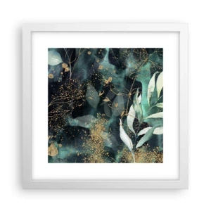 Plakat w białej ramie - Zaczarowany ogród - 30x30 cm