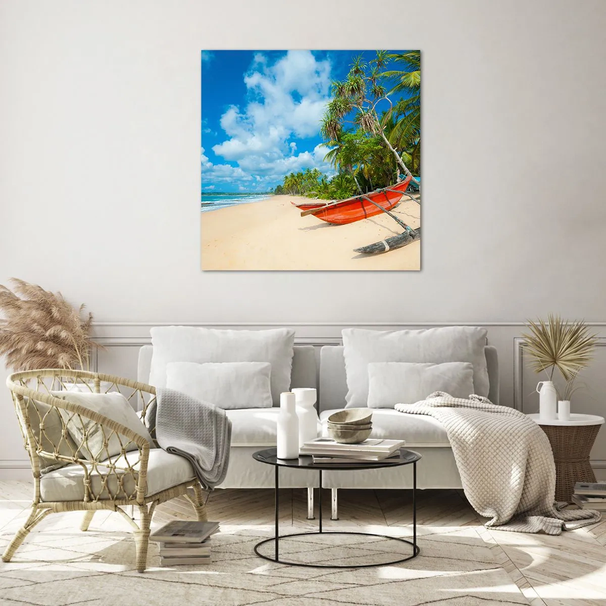 Obraz na szkle - Urok tropików - 60x60 cm