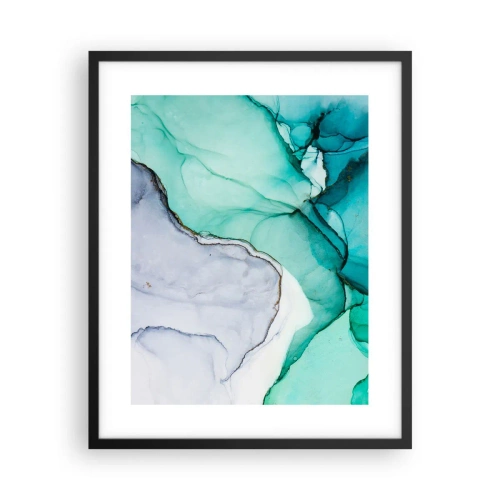 Plakat w czarnej ramie - Studium w turkusie - 40x50 cm