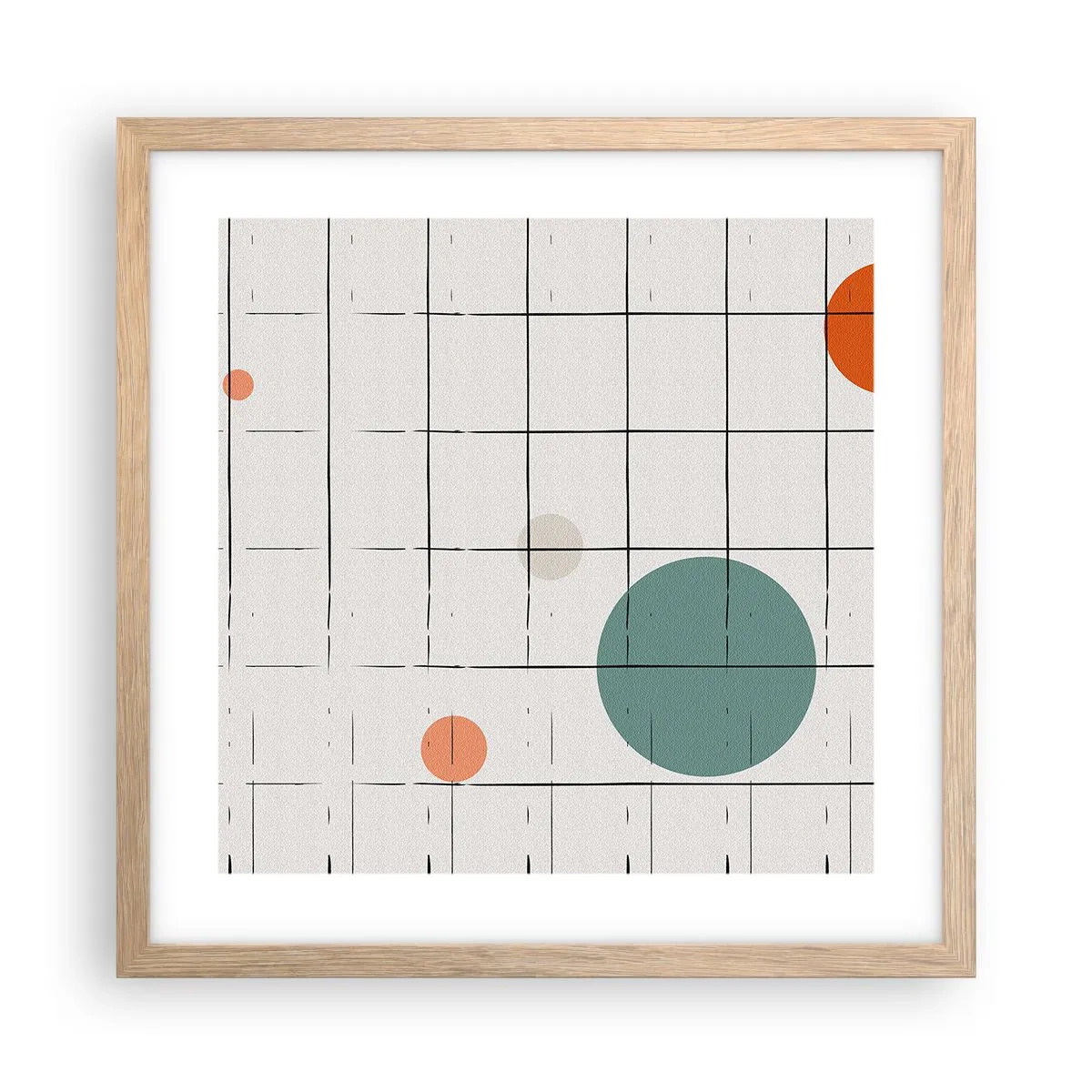 Plakat w ramie jasny dąb - Uwięzione. My czy one? - 40x40 cm