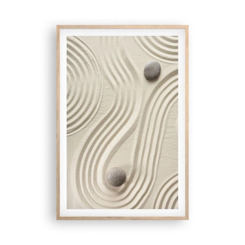 Plakat w ramie jasny dąb - Dotyk ciepła - 61x91 cm