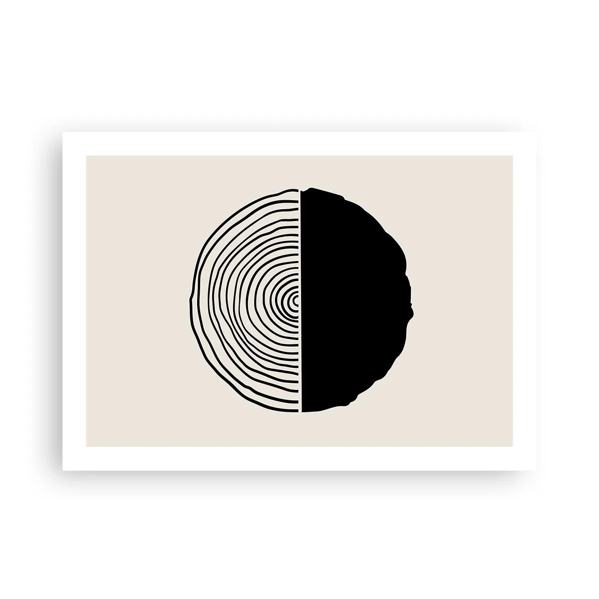 Plakat - Pół na pół - 70x50 cm