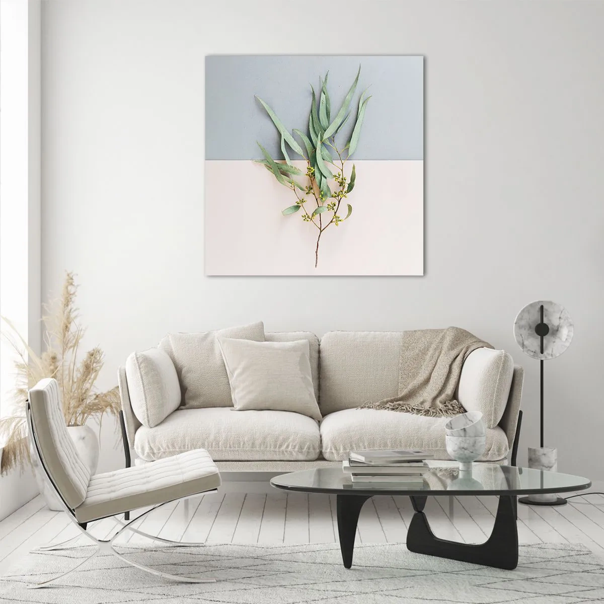 Obraz na szkle - Pastelowa subtelność - 70x70 cm