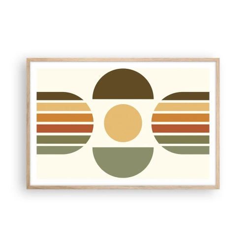 Plakat w ramie jasny dąb - W kolorach ziemi - 91x61 cm