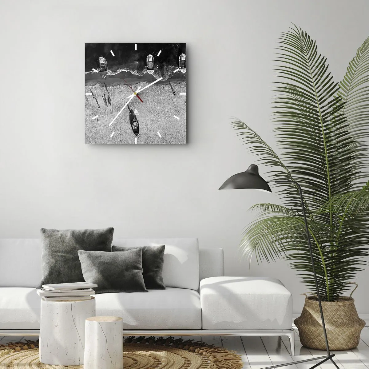 Zegar ścienny - Jeszcze na brzegu… - 40x40 cm