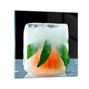 Obraz na szkle - Świeżość i ochłoda - 60x60 cm