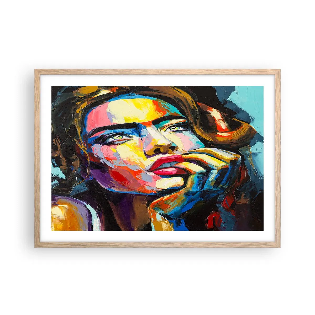 Plakat w ramie jasny dąb - Marzenia jak ptaki szybują po niebie - 70x50 cm