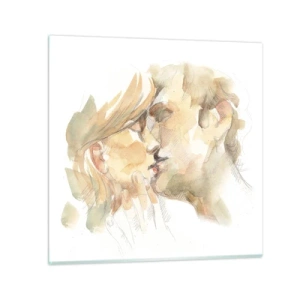 Obraz na szkle - Odnaleziona połowa? - 30x30 cm