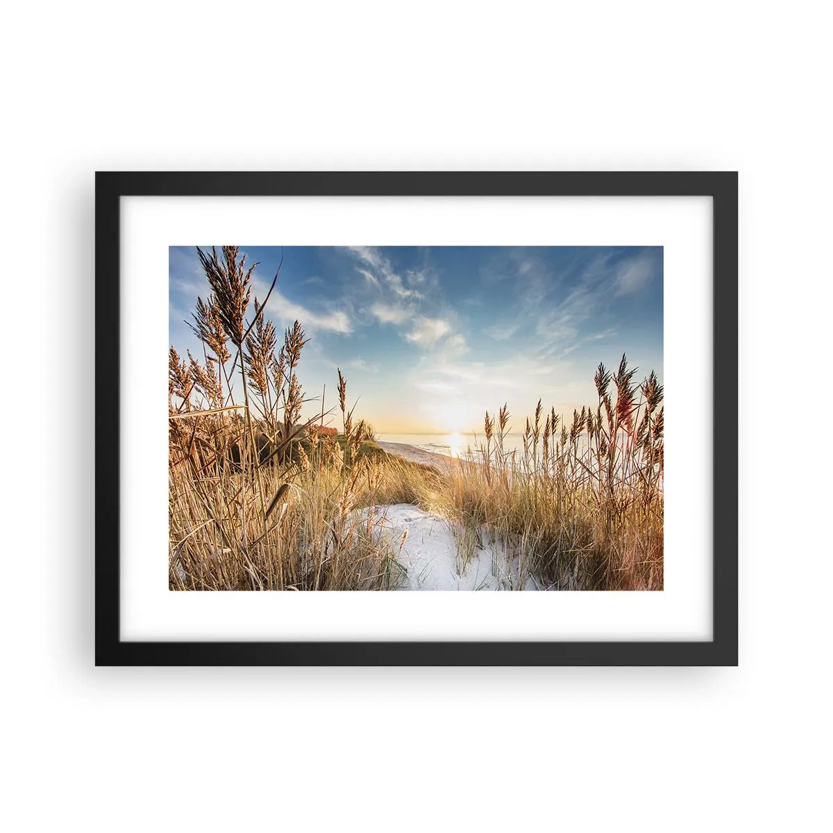 Plakat w czarnej ramie - Północna plaża - 40x30 cm
