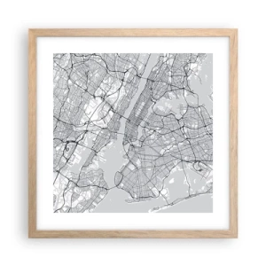 Plakat w ramie jasny dąb - Anatomia metropolii - 40x40 cm