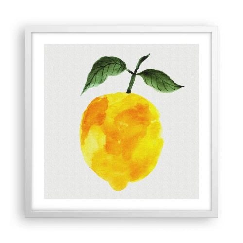Plakat w białej ramie - Jak poznać smak słońca - 50x50 cm