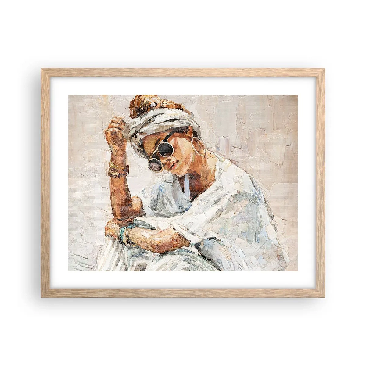 Plakat w ramie jasny dąb - Portret w pełnym słońcu - 50x40 cm