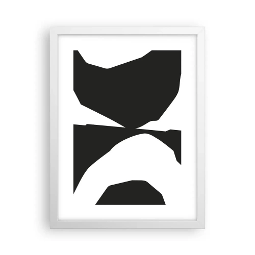 Plakat w białej ramie - Pozytyw -negatyw - 30x40 cm