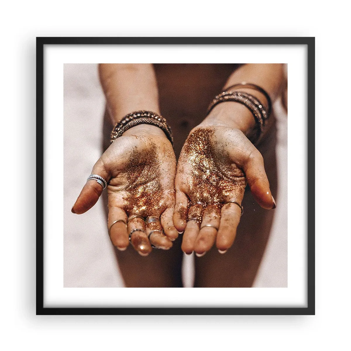 Plakat w czarnej ramie - Dar dla ciebie - 50x50 cm