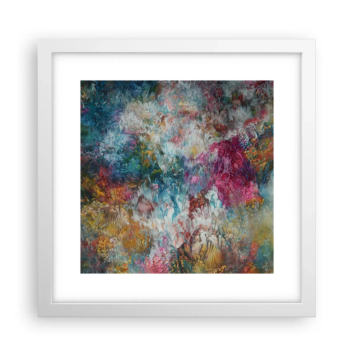 Plakat w białej ramie - W pełnym rozkwicie - 30x30 cm