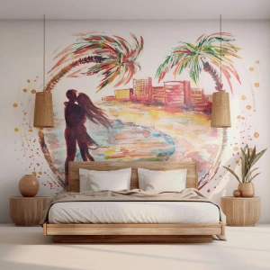 Fototapeta na wymiar Premium Sand - Romantyczne wakacje - Ludzie, Palma Kokosowa, Plaża