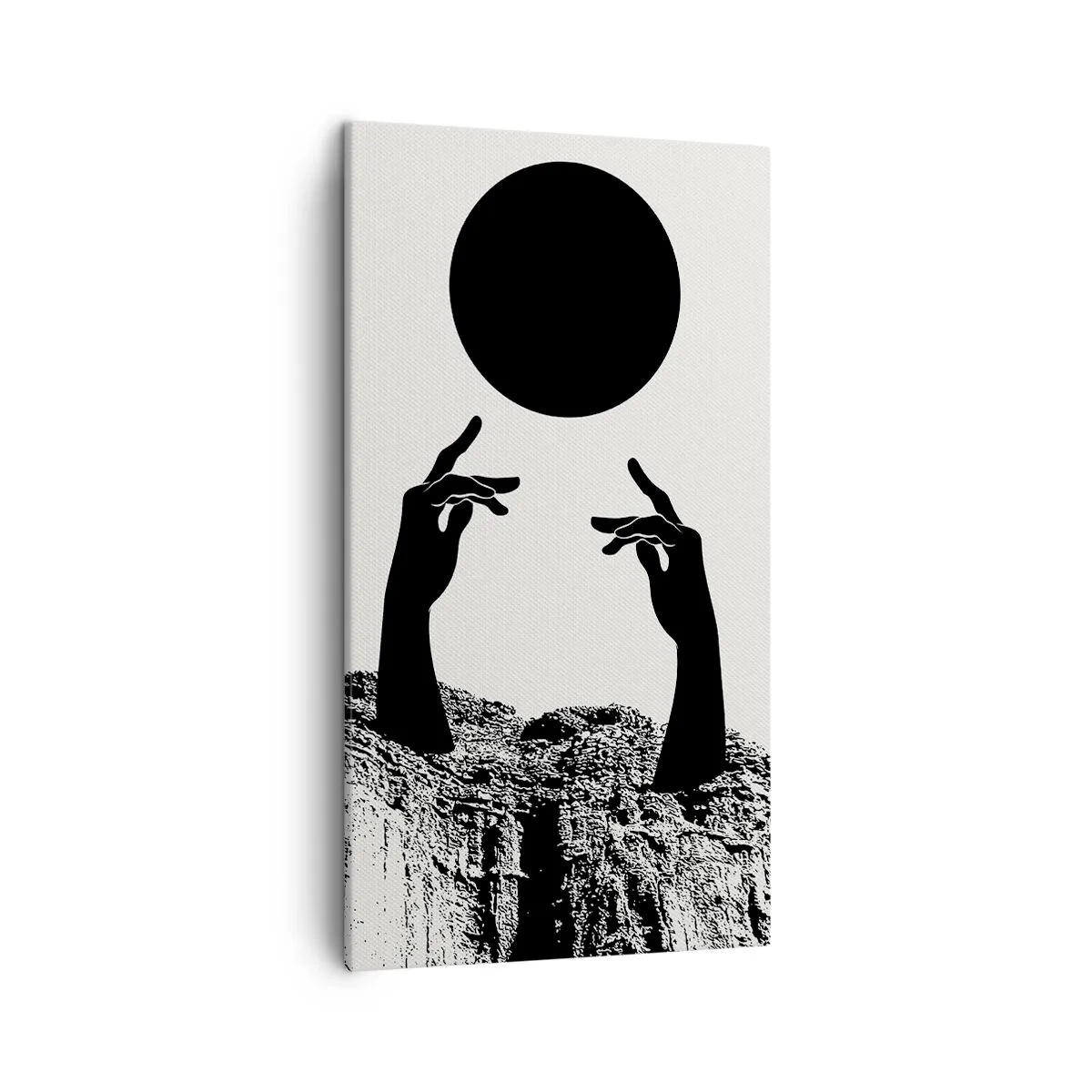 Obraz na płótnie - Kompozycja surrealistyczna: słońce i reszta - 45x80 cm