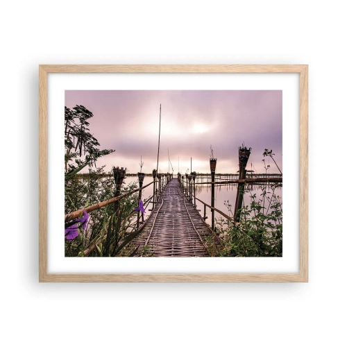 Plakat w ramie jasny dąb - Spokój i cisza Azji - 50x40 cm