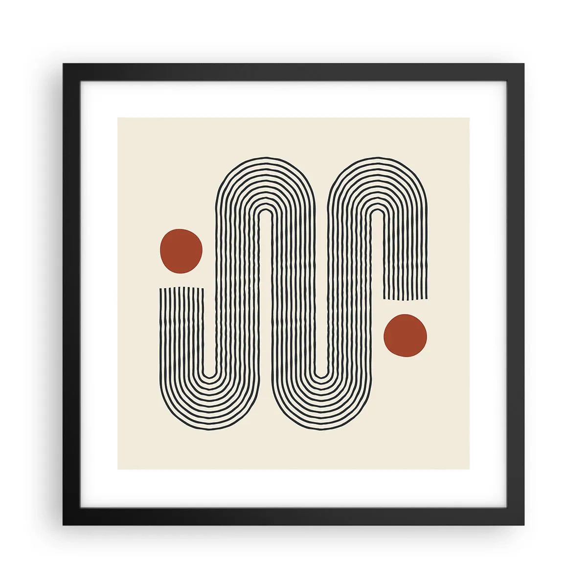 Plakat w czarnej ramie - Od początku do końca - 40x40 cm