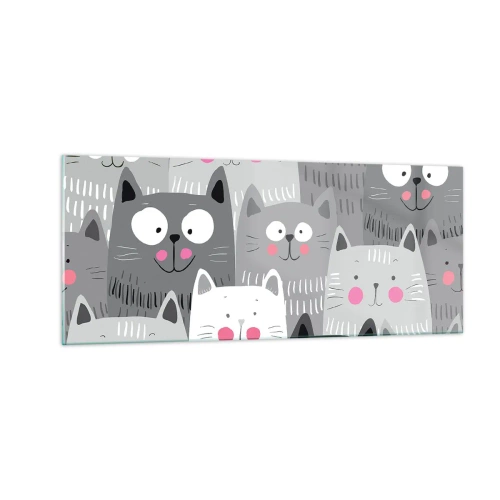 Obraz na szkle - Koci świat - 100x40 cm
