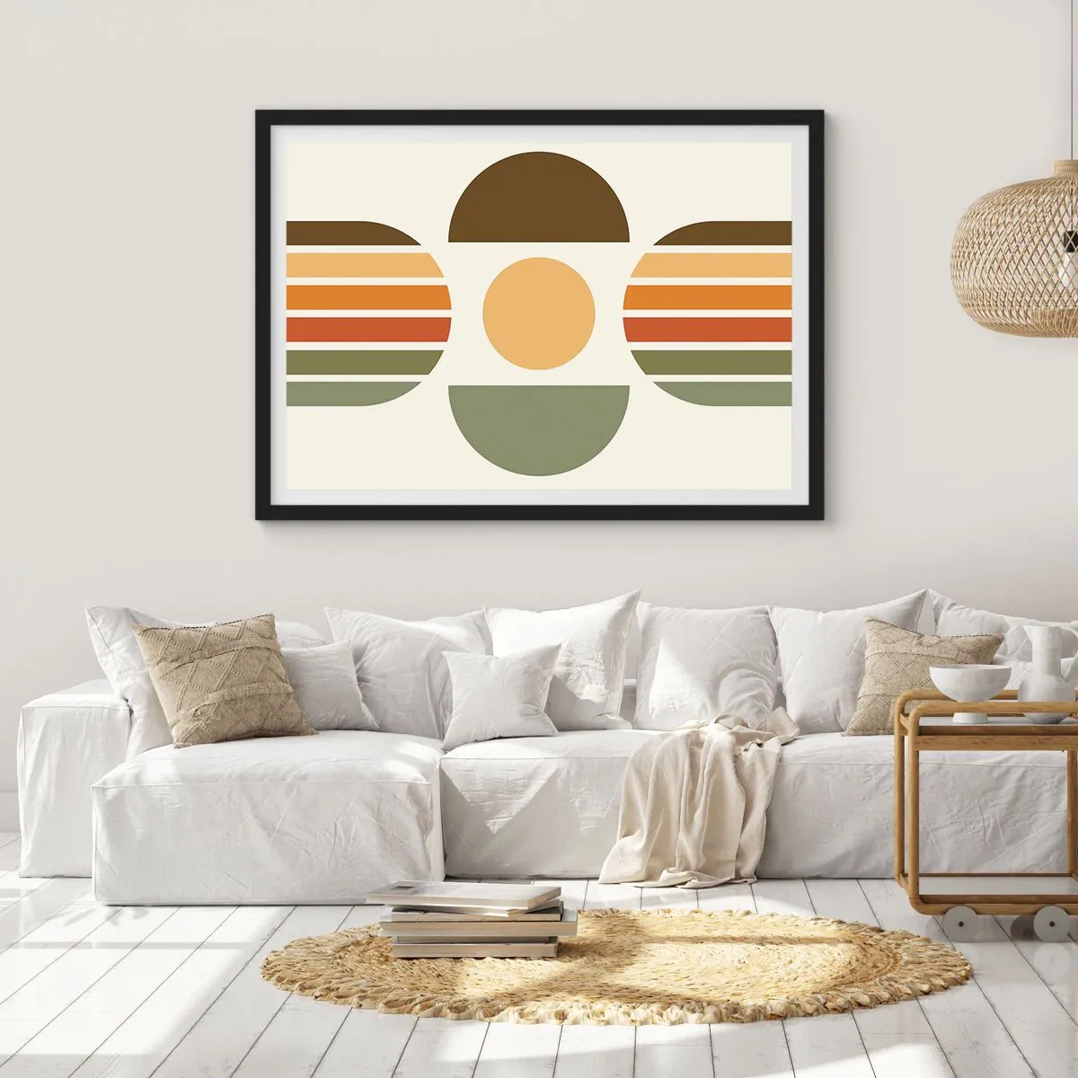 Plakat w czarnej ramie - W kolorach ziemi - 40x30 cm