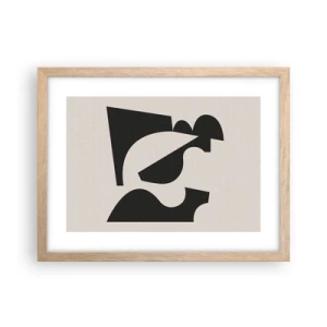 Plakat w ramie jasny dąb - Do samodzielnego składania - 40x30 cm